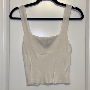 Off white cropped tank top